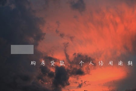 购房贷款 个人信用逾期 购房贷款 个人信用逾期